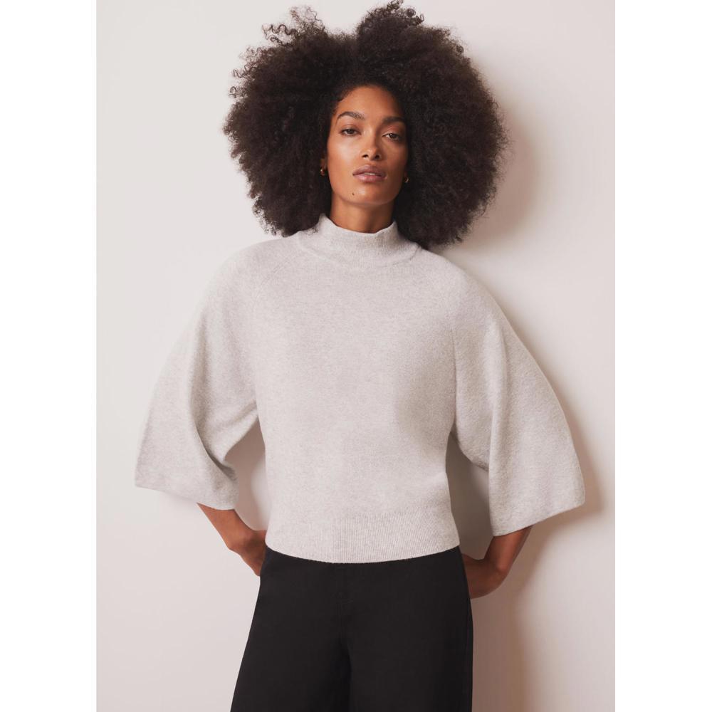 Mint Velvet Cotton Blend Wide Sleeve Top